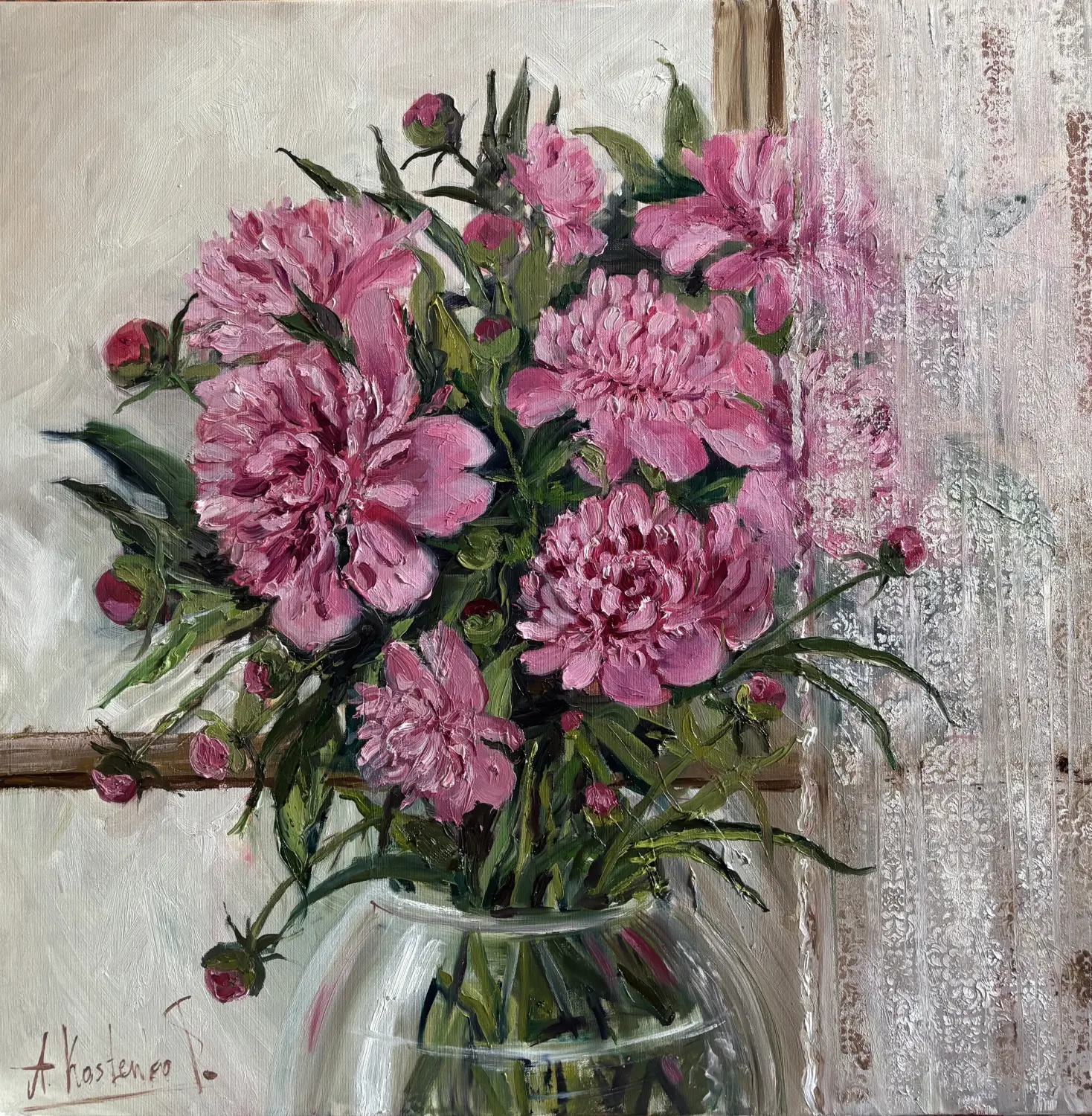 Sonnenblumengemälde Anastasiia Kostenko