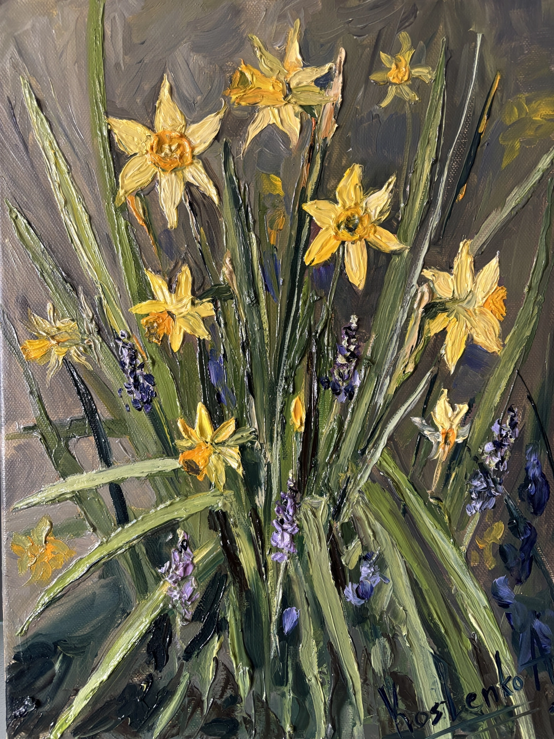 Sonnenblumengemälde Anastasiia Kostenko