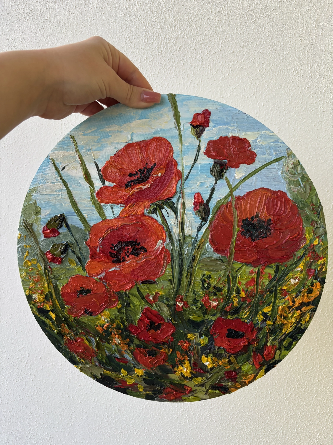 Sonnenblumengemälde Anastasiia Kostenko